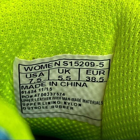 Saucony Oasis 2 grid turquoise and neon yellow running shoes size 7.5 - Picture 10 of 16